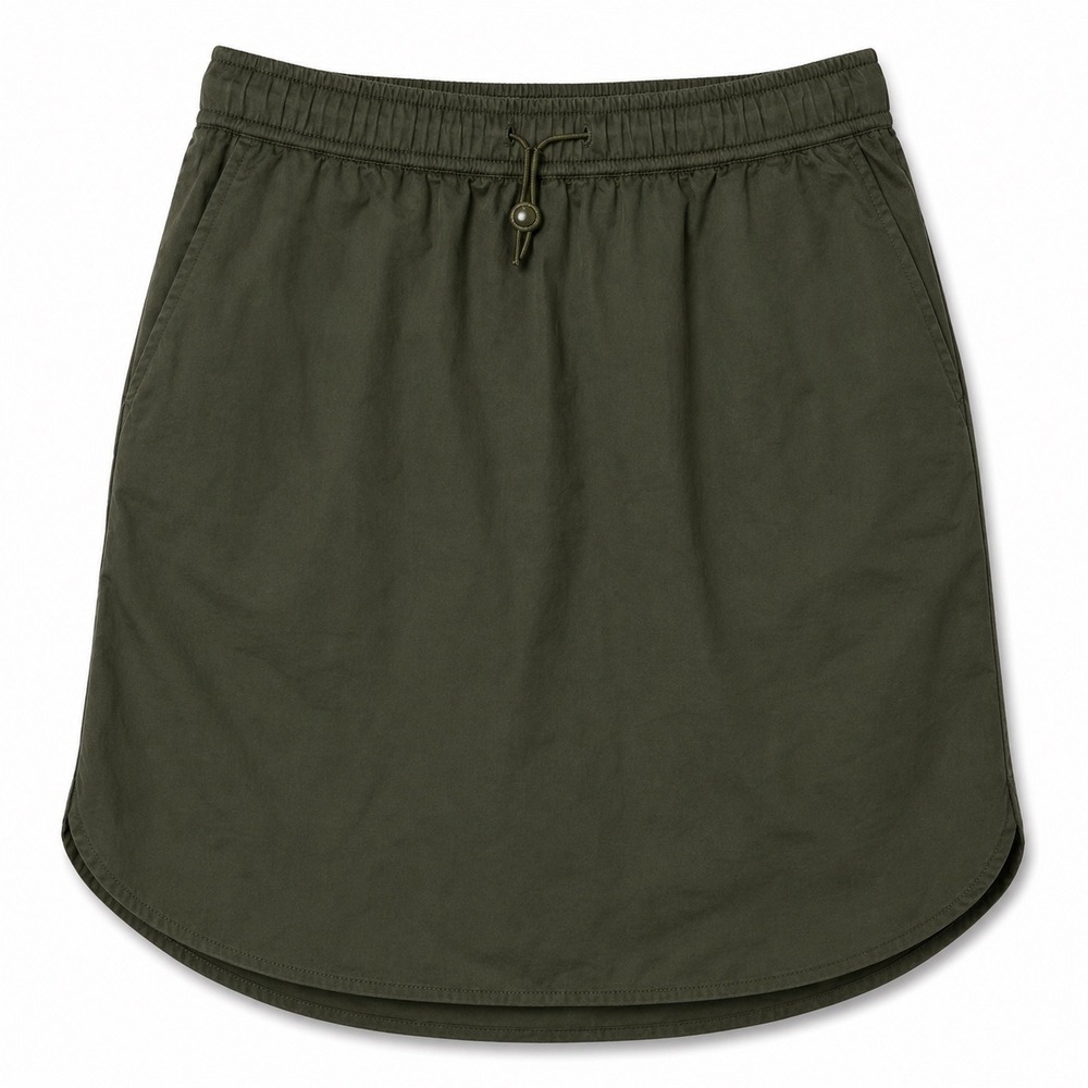 Sundry Olive Green Athleisure Mini Skirt Drawstring Elastic Waist XS